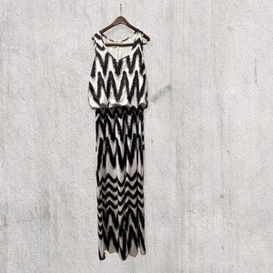 Black and White Long Romper